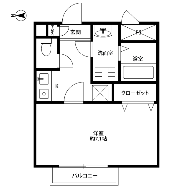 神奈川県：アムール 寿来の賃貸物件画像