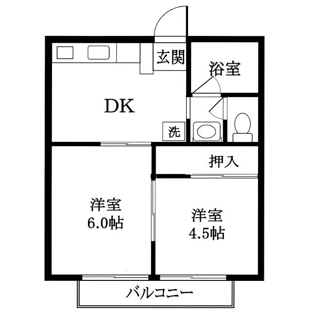 神奈川県：セイコーハイムA棟の賃貸物件画像