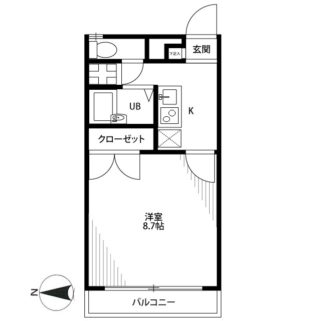 神奈川県：アムール厚木の賃貸物件画像