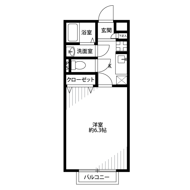 神奈川県：アムール 岡﨑の賃貸物件画像