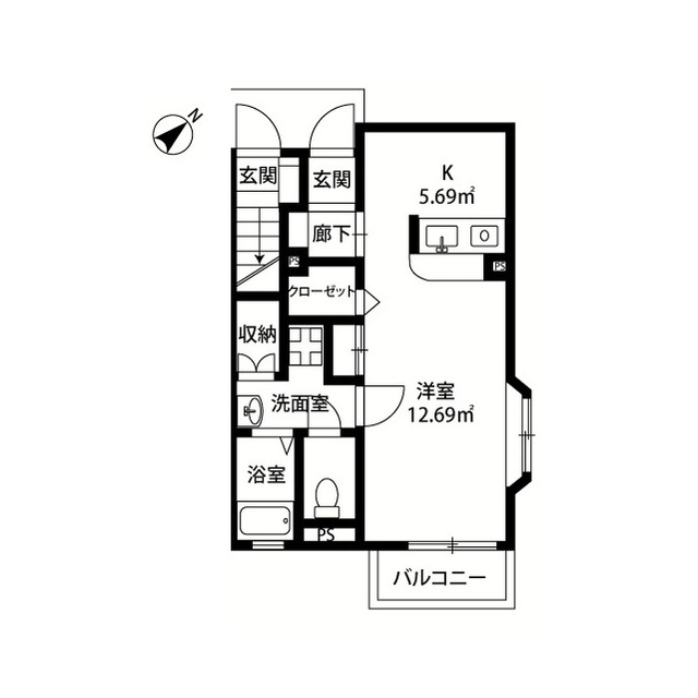 東京都：アムール 新町の賃貸物件画像
