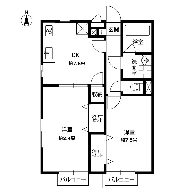北海道：アムール ブションの賃貸物件画像