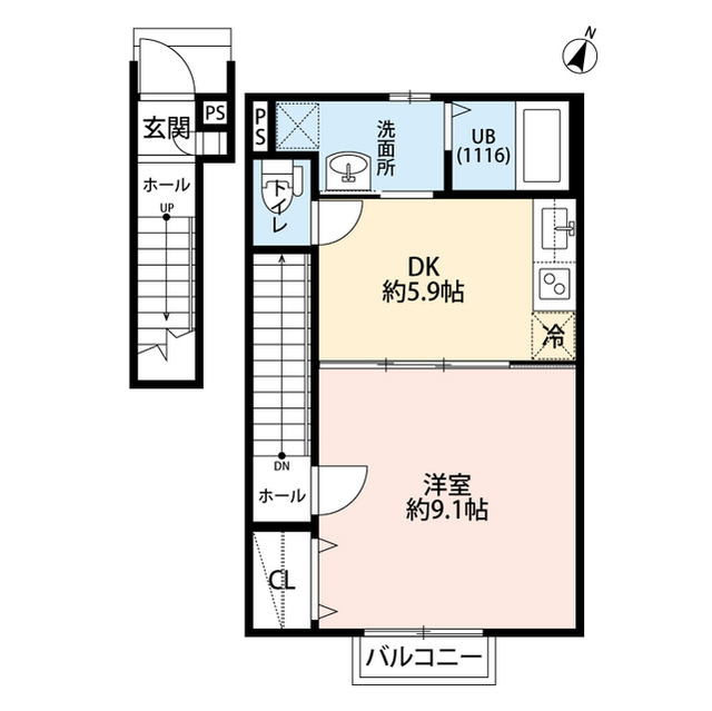 北海道：アムール　Meguritaの賃貸物件画像