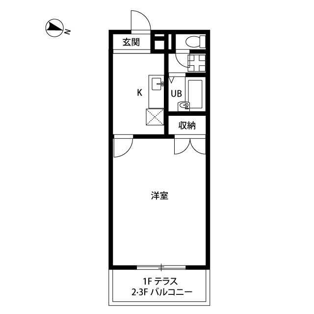 東京都：アンプルール フェール K-1の賃貸物件画像