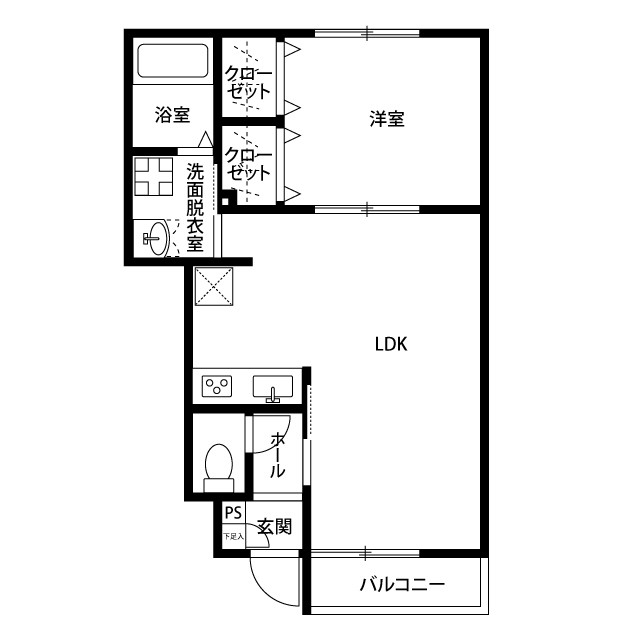 北海道：アンプルール　リーブル　フラッツマルシェの賃貸物件画像