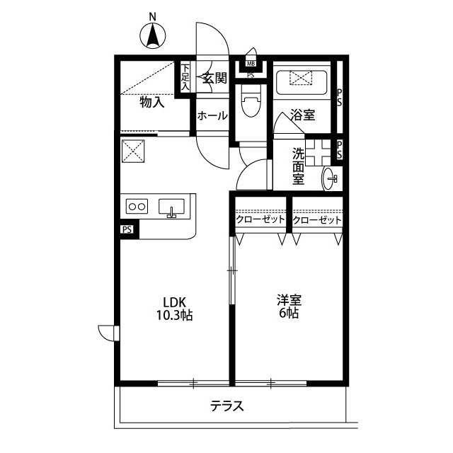 ：アムール　D棟の賃貸物件画像