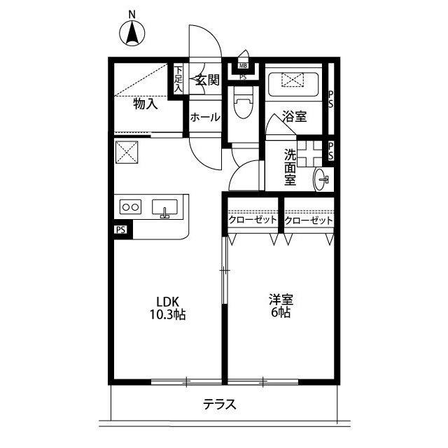 大阪府：アムール　D棟の賃貸物件画像