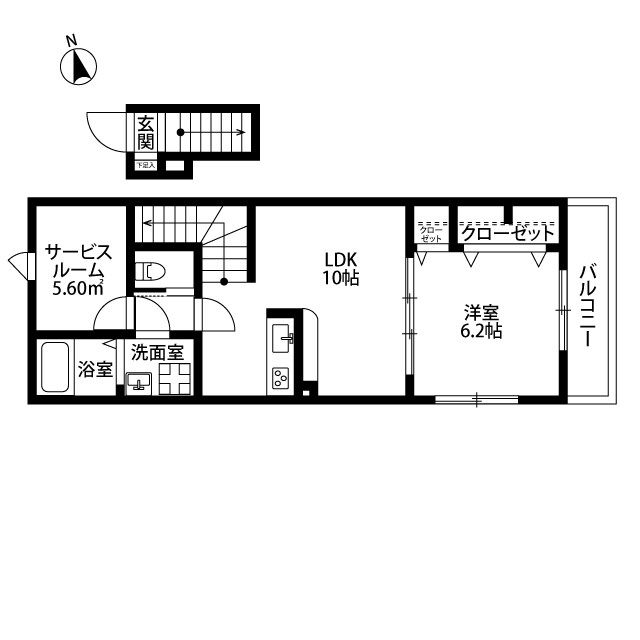 神奈川県：アムール　下渕の賃貸物件画像