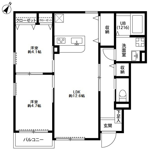 埼玉県：アムール オリオンⅡの賃貸物件画像
