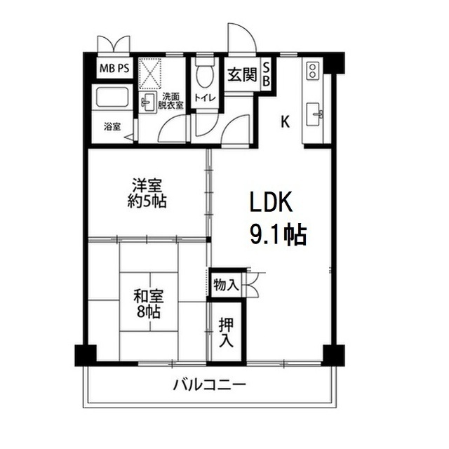 神奈川県：サンライズ久里浜の賃貸物件画像