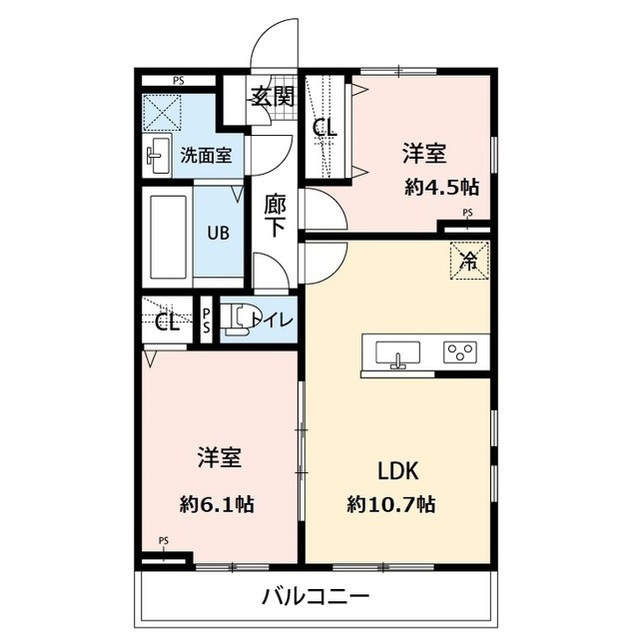 神奈川県：アムール　イソベの賃貸物件画像