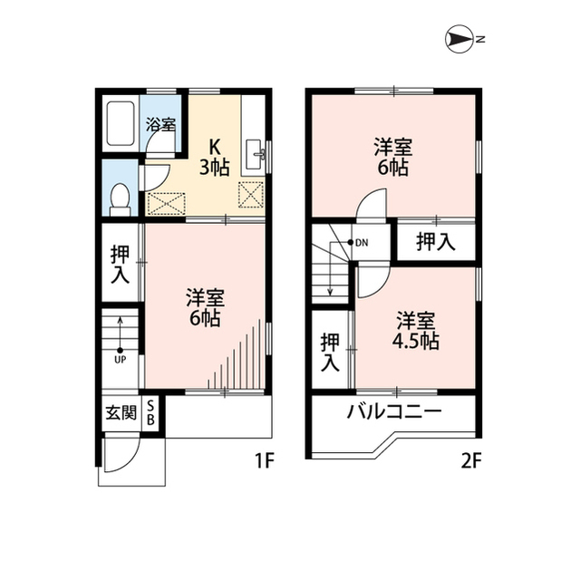 千葉県：シャルム江戸川台B棟の賃貸物件画像