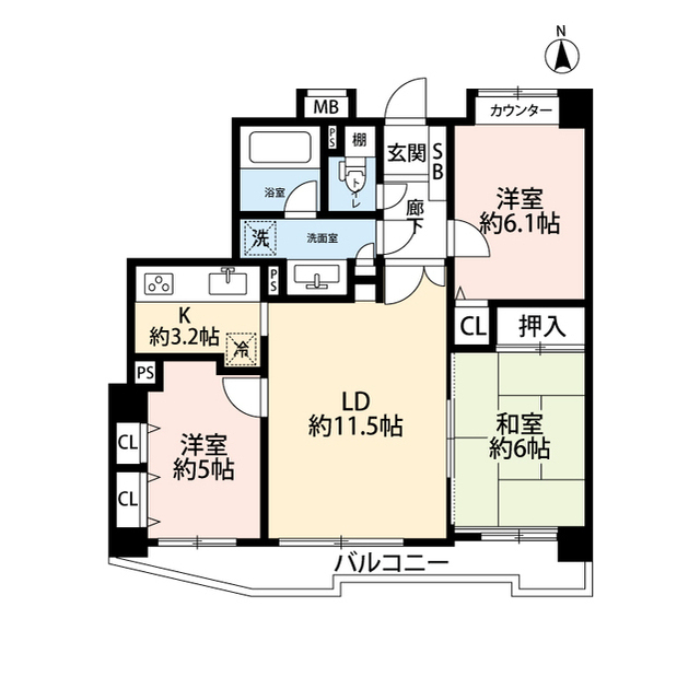 東京都：ダイアパレス玉川学園Ⅱの賃貸物件画像