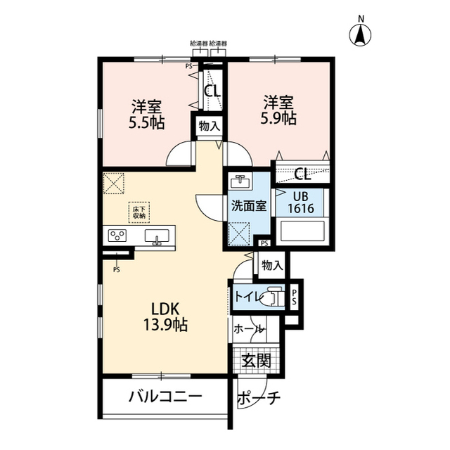 大阪府：レスポワール　E　富木の賃貸物件画像
